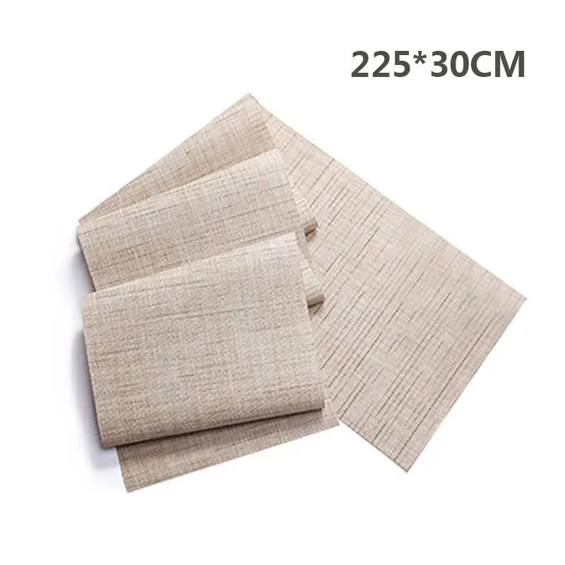 1 шт 180*30 см/225*30 столовые приборы, чистый цвет, настольный флаг, Бамбуковая тканая скатерть, Экологичная, изоляционная, украшение дома - Цвет: 22530
