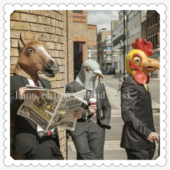 Top selling 2015 New Halloween Chicken Head Mask Animal Costume Prank Prop Theater Cosplay Novelty free shipping | Дом и сад