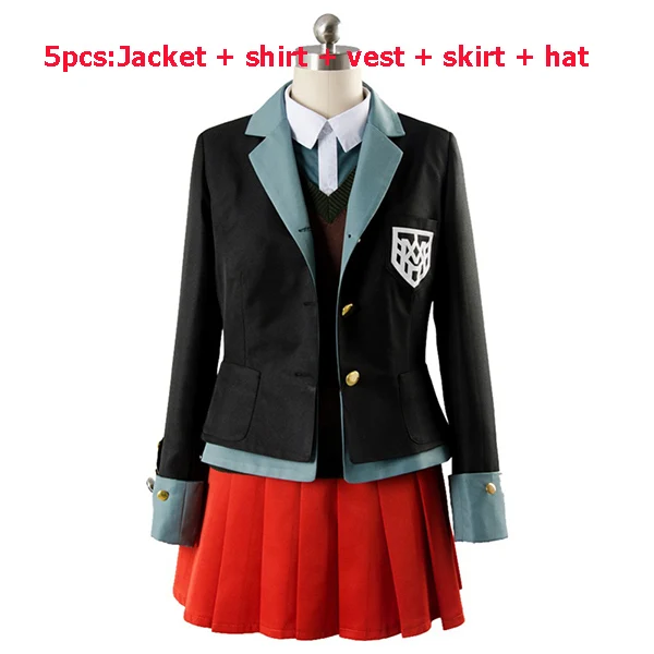 B Danganronpa 3 Yumeno костюм himiko платье Косплей Костюм на заказ костюмы на Хэллоуин полный комплект куртка+ рубашка+ жилет+ юбка+ шляпа - Цвет: B