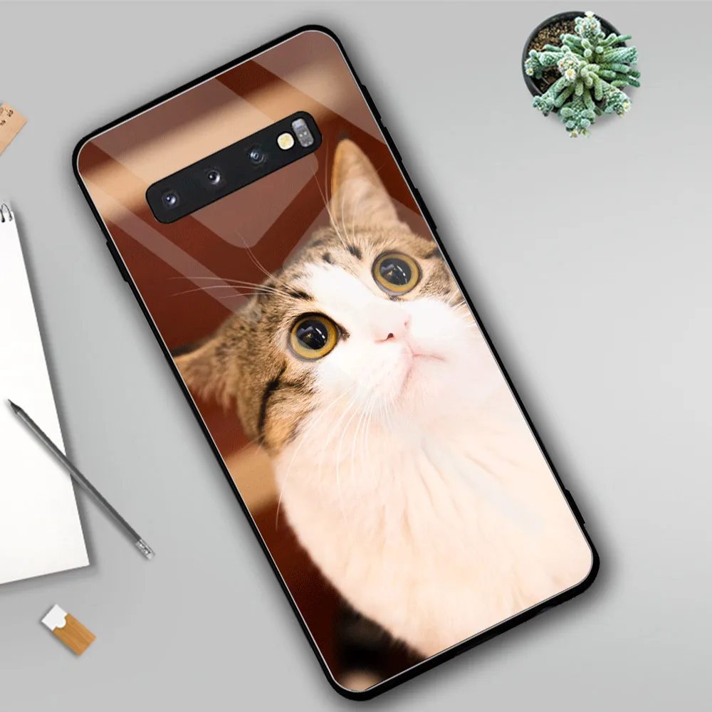 Чехол из закаленного стекла с единорогом для Samsung Note 9 чехол A50 A10 A30 S10 Plus S9