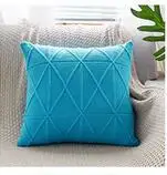 blue cyan 12 Цветов трикотажные сетки Чехлы для подушек размером 45*45 см диван дома декоративная наволочка для подушки для осень-зима Рождество - Цвет: blue cyan