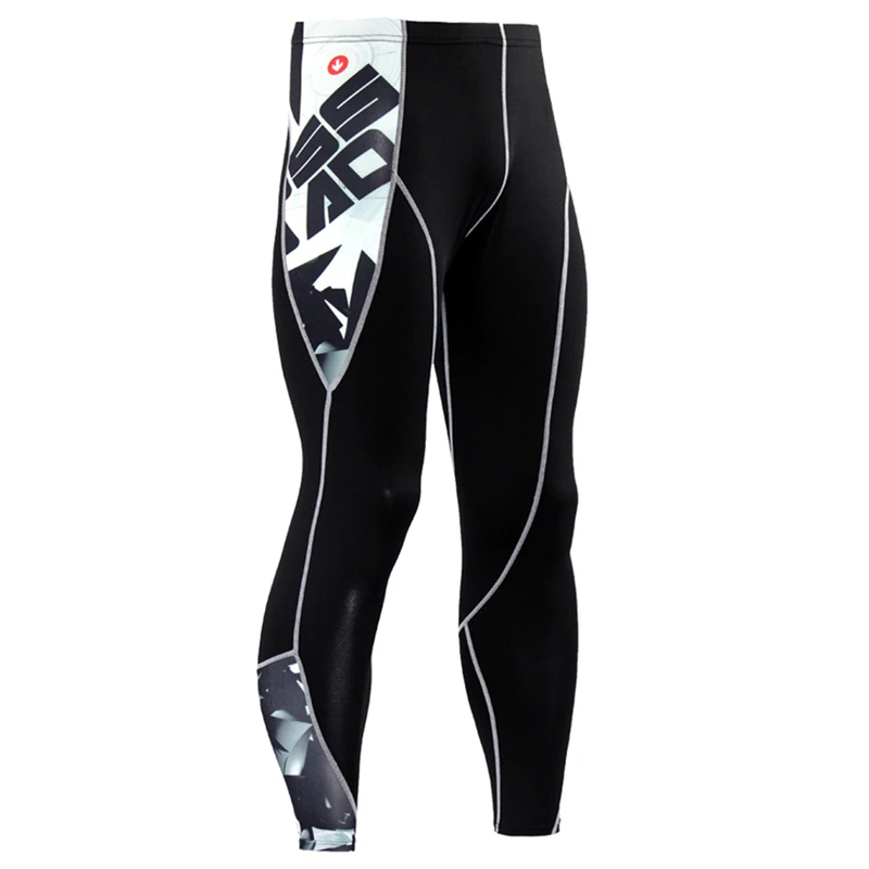 Быстросохнущие эластичные компрессионные штаны мужские спортивные Леггинсы для
