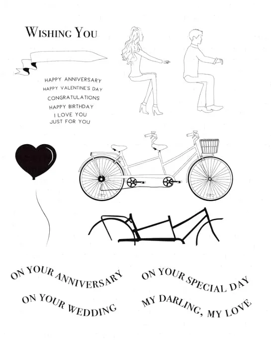 Велосипедные прозрачные штампы/печать для самостоятельного