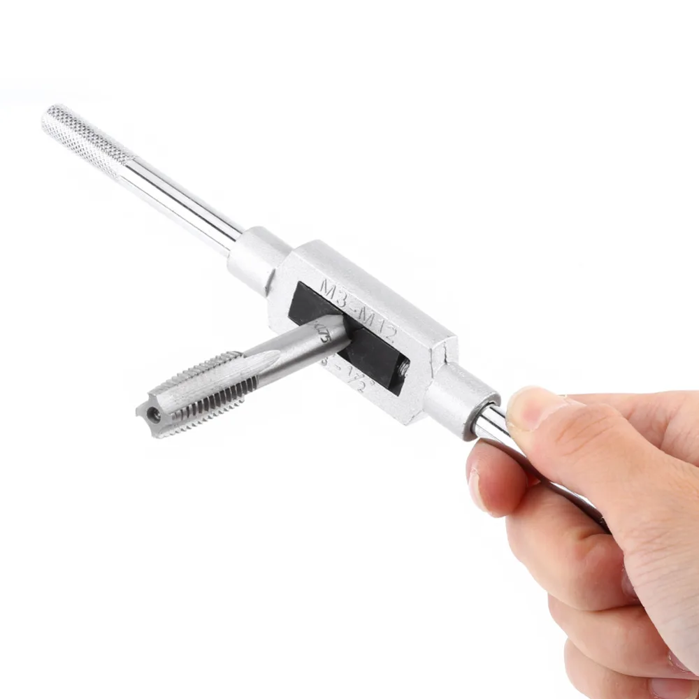 

Adjustable Tap Wrench Set Taps Holder with Thread M3/4/5/6/8/10/12 Insert Screw Machinist Tap Handle High Quality