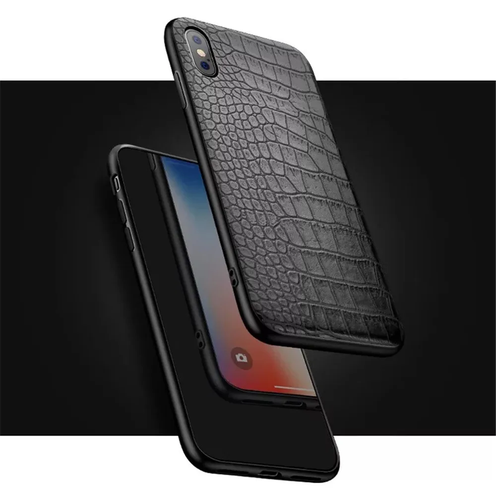 !ACCEZZ TPU Phone Case For iphone XS MAX XR X 6 6S 7 8 Plus 10 Retro Vintage Crocodile Snake Skin Pattern Protective Cover Shell |