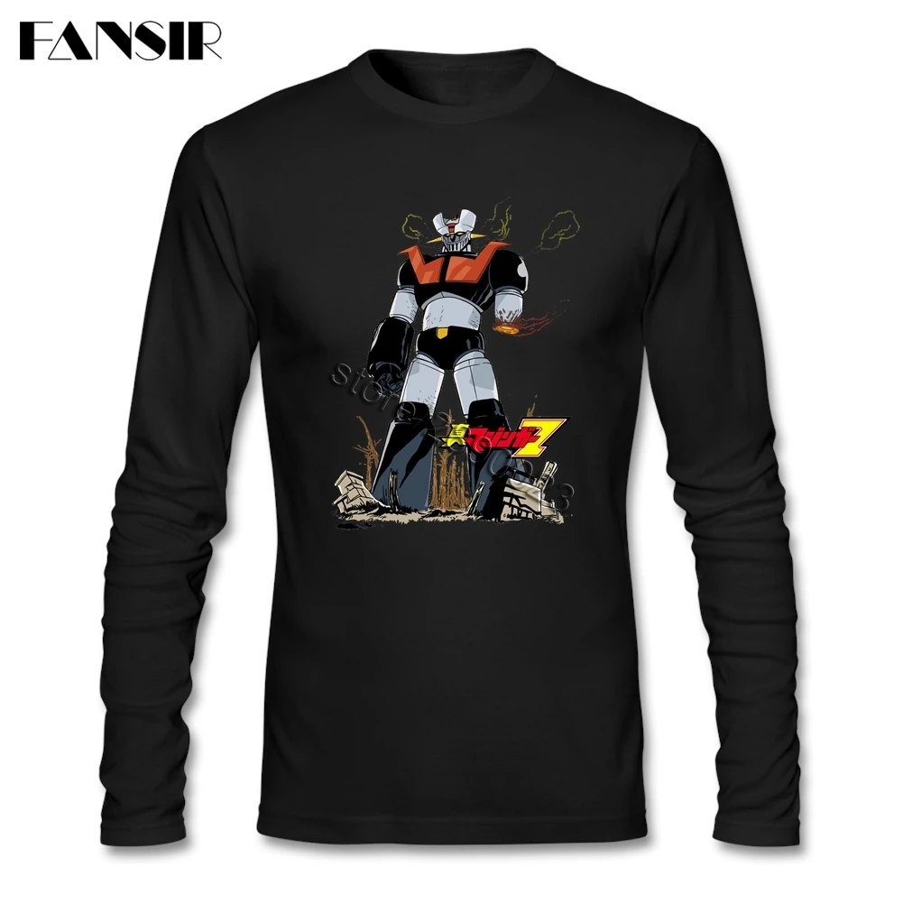 Аниме Mazinger Z Принт Тенниска Рубашка для мужчин с длинными рукавами Одежда