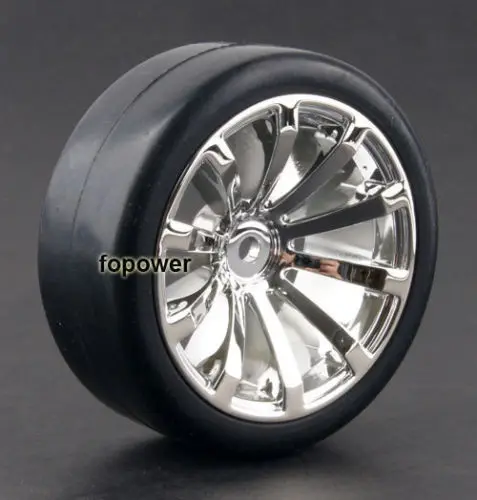1Set 4PCS Rubber RC Racing Tires Car On Road Wheel Rim Fit For HSP HPI 1/10 94123/94122/94103/D4/D3 605 all | Игрушки и хобби