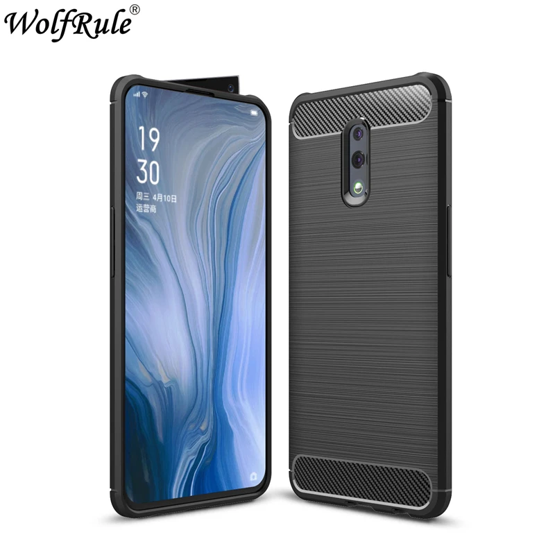 

Wolfrule Cover Oppo Reno Case Fashion Carbon Fiber Case For Oppo Reno Cover Silicone Shockproof Back Case For Oppo Reno Shell