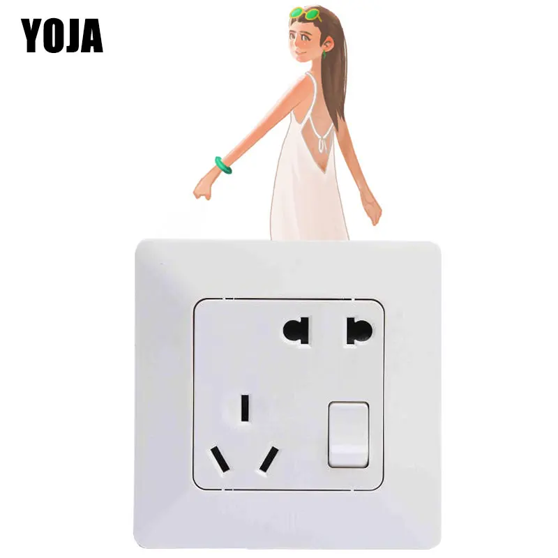 YOJA мультфильм модный сексуальный женский Декор настенный стикер для выключателя