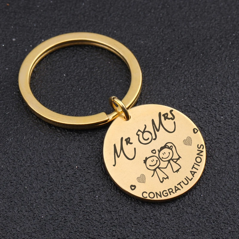 Mr & Mrs поздравления брелок украшения на свадьбу годовщину для пары свадебный
