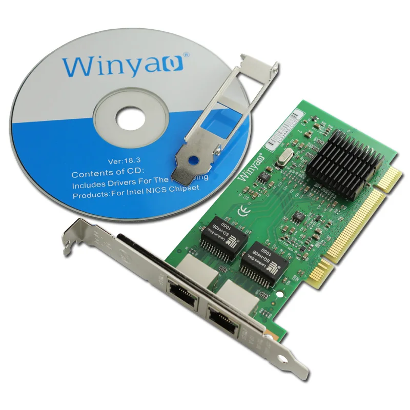PCI-2 порта гигабитная Ethernet Серверная карта 10/100/1000 Мбит/с 82546EB / GB чипсет | Компьютеры