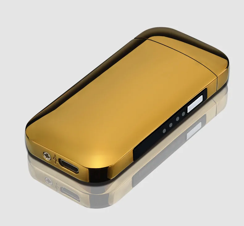 USB Зажигалка плазменная двойной Ветрозащитный дуги Usb Зарядка сигареты Ligther для некурящих лазерный логотип