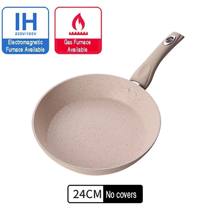 24CM pan Утолщенная каменная антипригарная сковорода Maifan, индукционная плита, специальная газовая плита, универсальная, подходит для дома, Блинная сковорода для стейка - Цвет: 24CM pan