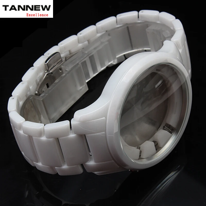 Новый керамический ремешок для часов 24 мм белый или черный с пряжкой-бабочкой AR1451