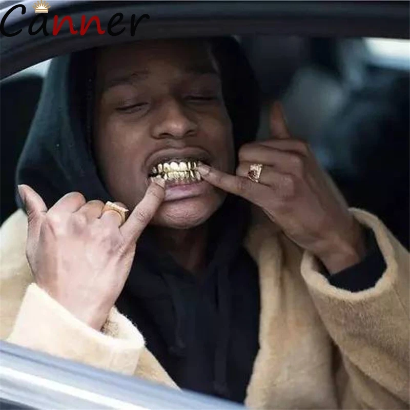 Хип-хоп ЗУБЫ Grillz набор золото серебро Топ и Bootom Groll Зубы вампира Панк зубы грили Косплей зубы колпачок Хэллоуин ювелирные изделия R40