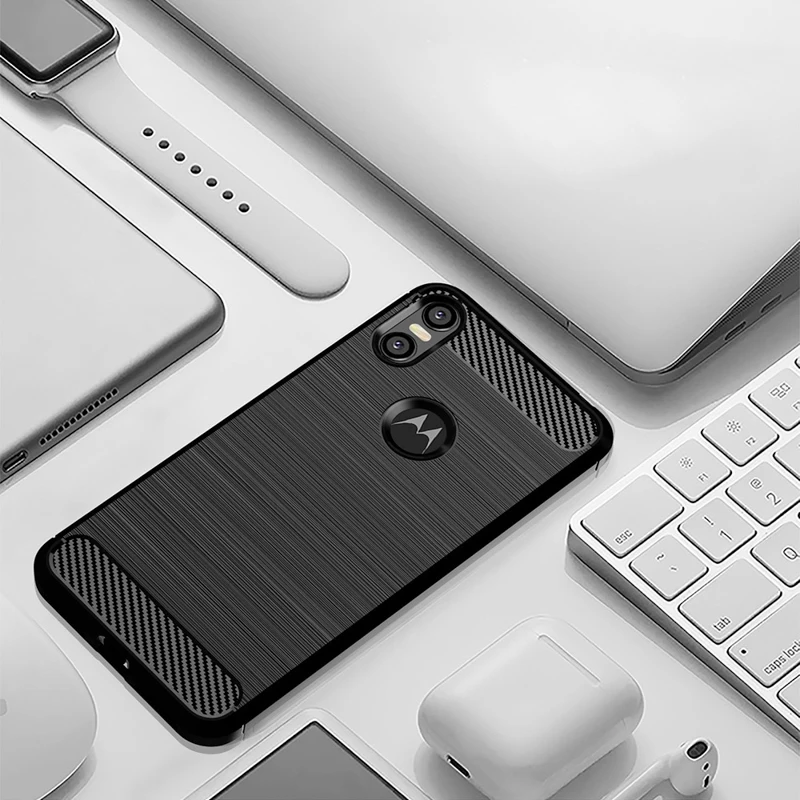 Углеродное волокно чехол для Moto один чехол для Moto One Vision P30 G7 Z3 Z2 G6 G5 G5S E5 E3 E4 C Plus Play Force P40 X4 E6 крышка