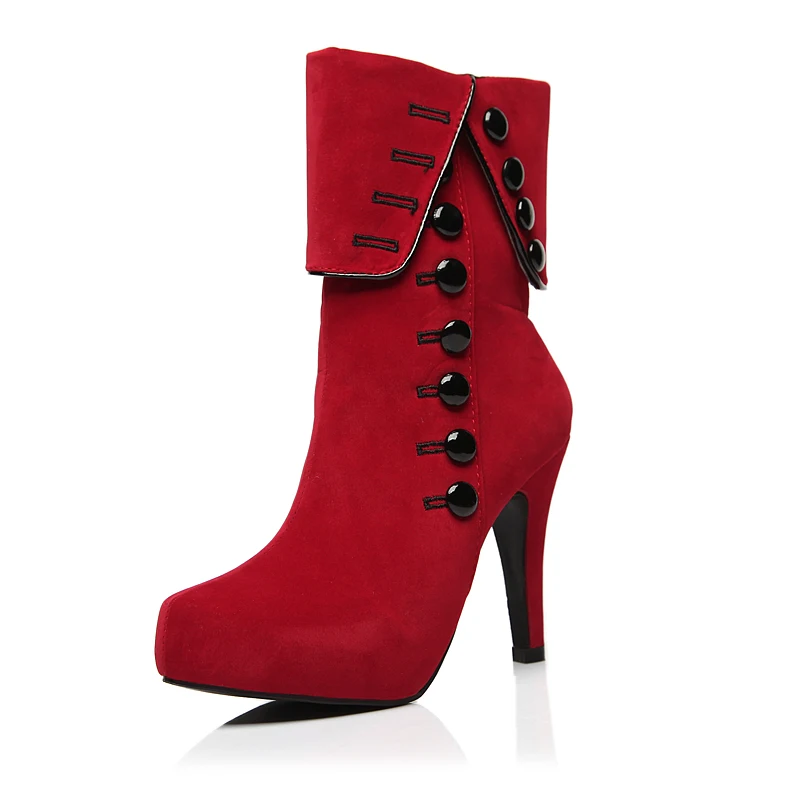 Size35-42 Модные женские ботинки коллекция 2016 года ботильоны на высоком каблуке