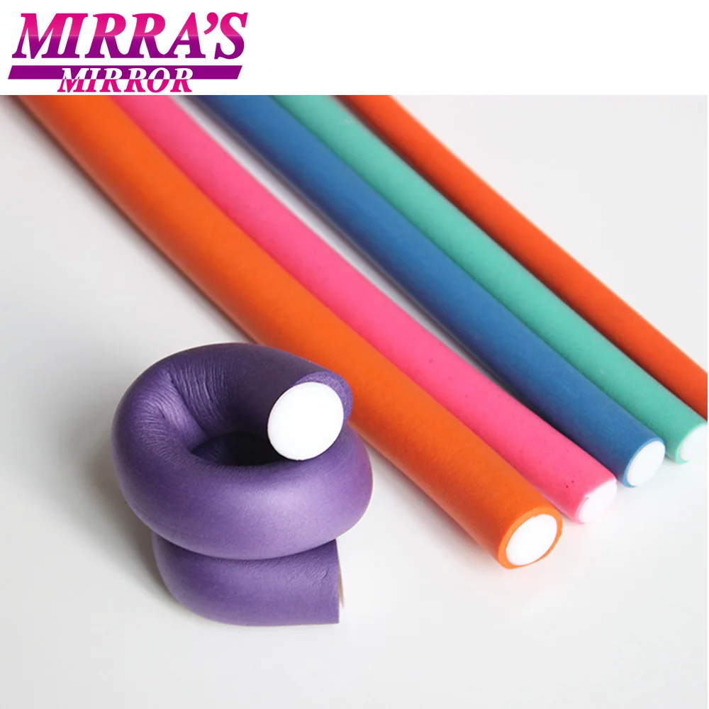 Mirra's Mirror 10 шт./партия Волшебная плойки для волос бигуди завивка волос спиральная пена Бенди инструменты для завивки волос гибкие стержни случайный цвет