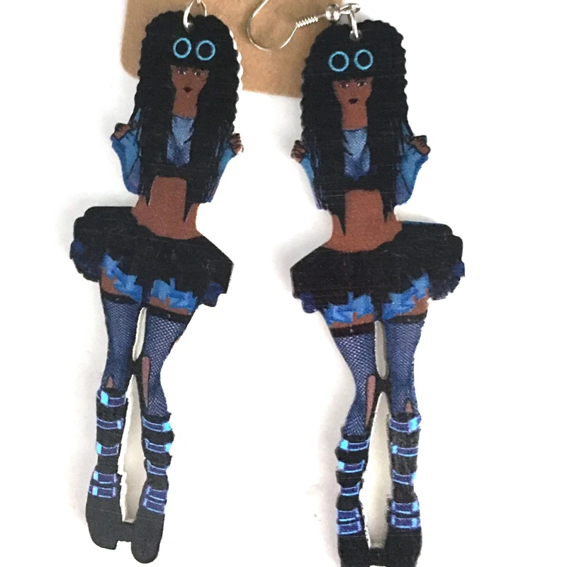 5 пар/лот сексуальные черные деревянные серьги для девочек|wooden earrings|black wooden earringssexy