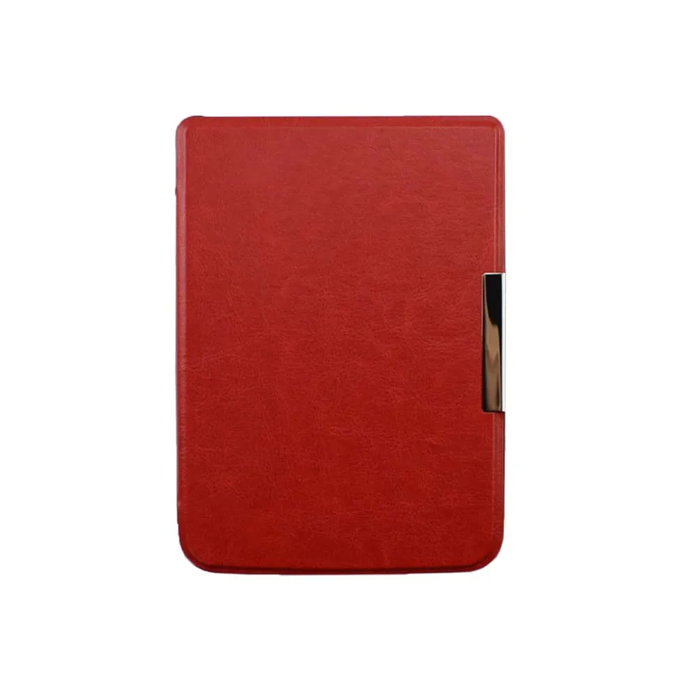 Тонкий Магнитный чехол для Pocketbook 616 627 632 funda PocketBook Touch Lux 4 Basic Lux 2 Touch HD 3 чехол для чтения электронных книг+ пленка+ ручка - Цвет: Red