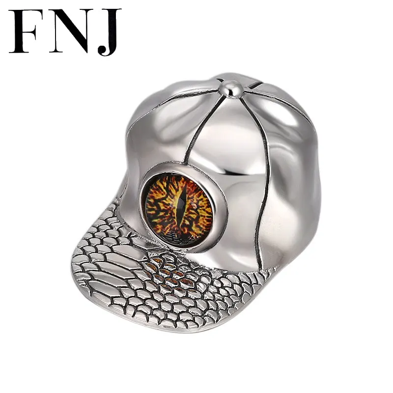 

FNJ 925 Silver Cap Pendant Fashion Hat Hang Original Pure S925 Thai Silver Pendants for Women Jewelry Making