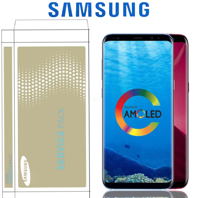 Сменный сенсорный ЖК-экран с рамкой для SAMSUNG GALAXY display S8 G950 G950F S8 Plus G955 G955F