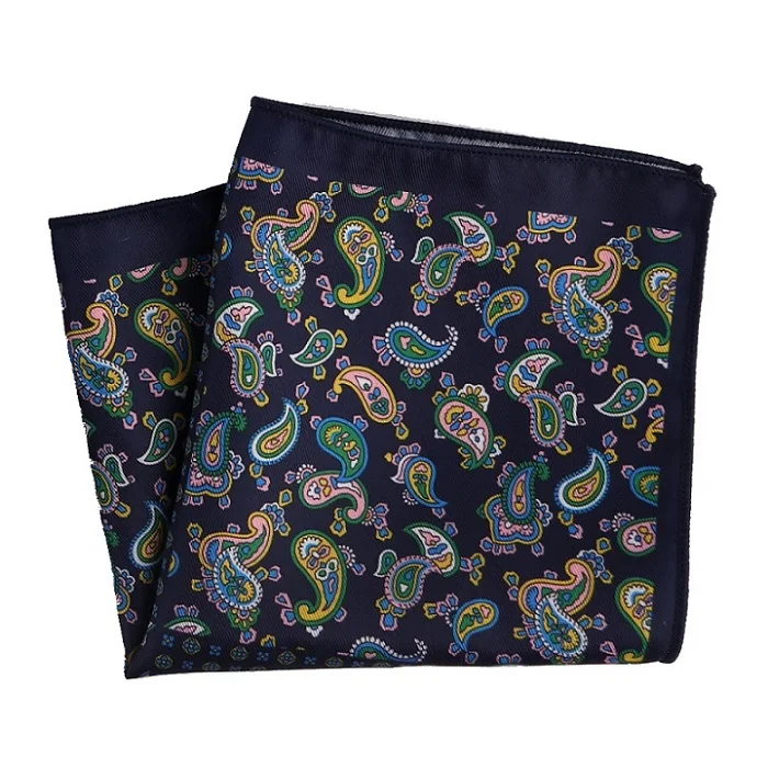 MPK-144pocket square Портной Смит стиль Hankies Яркие Красочные Пейсли карманные квадратные винтажные Платки Шарфы мужские карманные модные аксессуары - Цвет: MPK-144pocket square