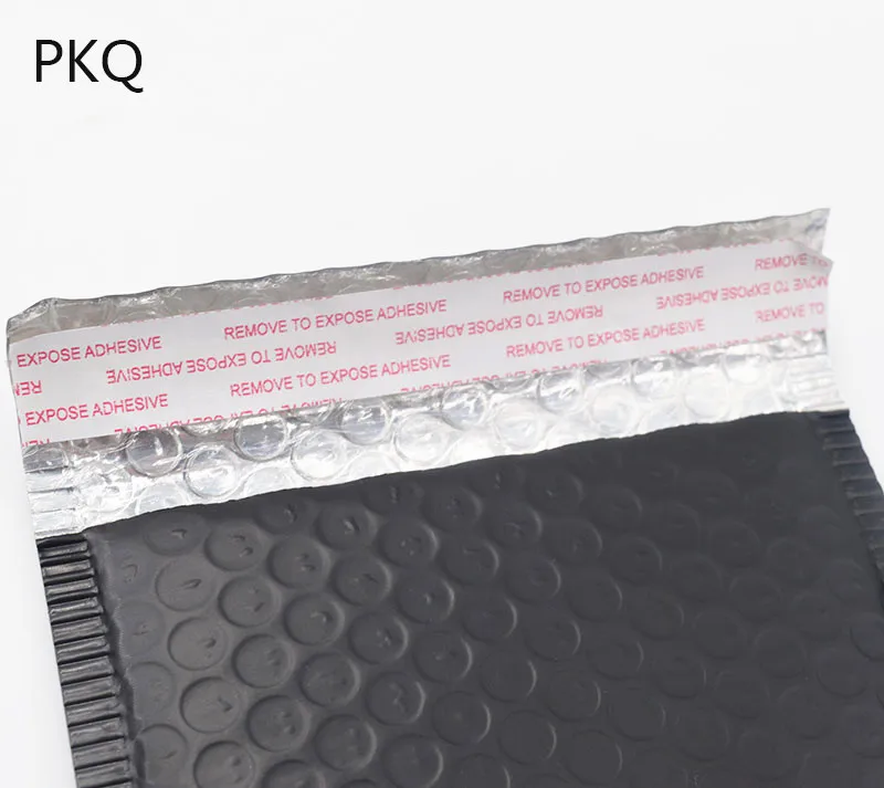 Матовый черный пузырчатый почтовый конверт/фольга стеганая почтовая сумка/само