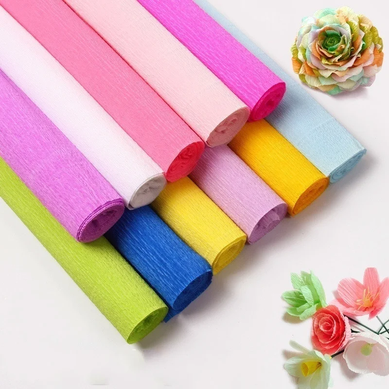 250*50 см/рулон DIY цветочная упаковка крепированная бумага материалы ручной работы