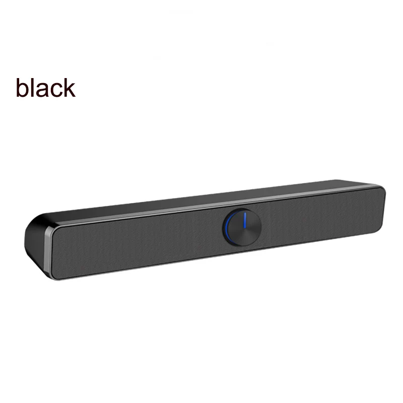 SADA V-193 настольный USB динамик мини 3D объемный Subwoffer стерео Бас ПК Компьютерные колонки Soundbox Громкий динамик для телефона ноутбука - Цвет: Черный