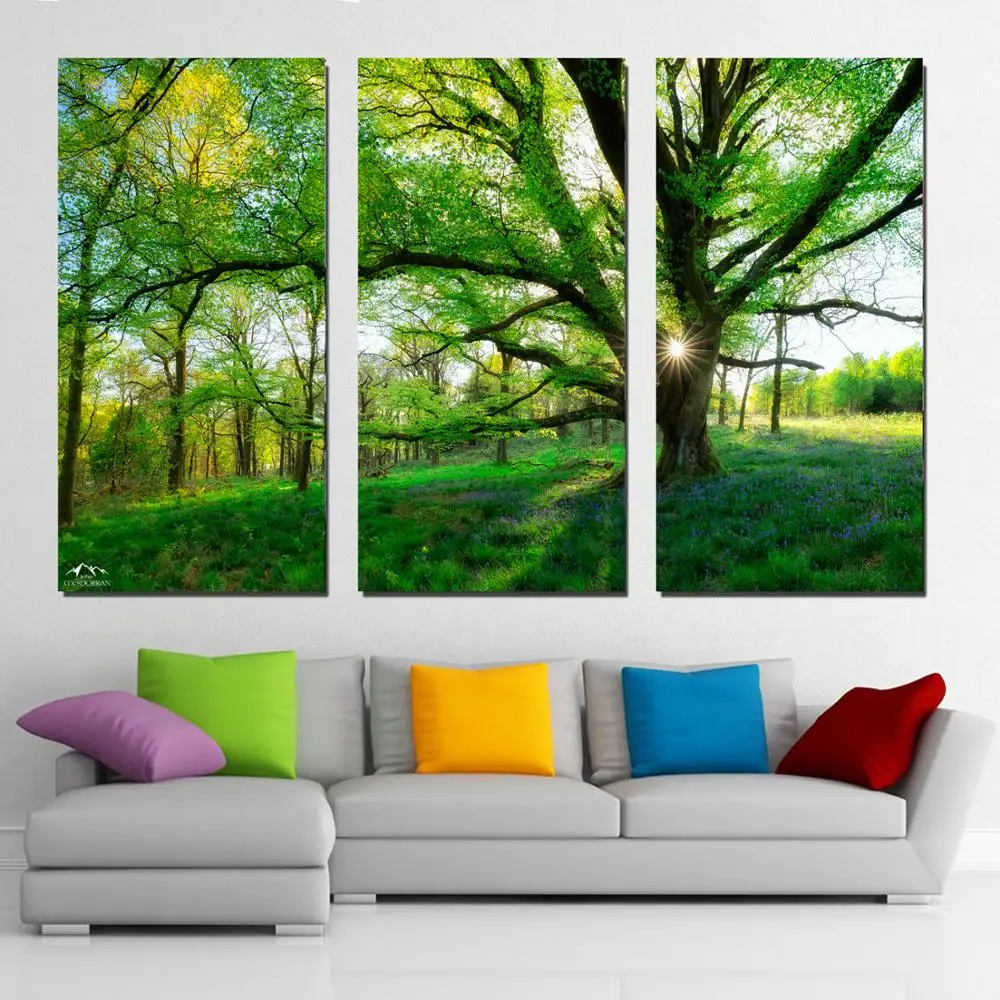 Drop shipping 3 Panel printed painting Landscape Wall Art Picture Home Decoration Living Room Modern LS736 | Дом и сад