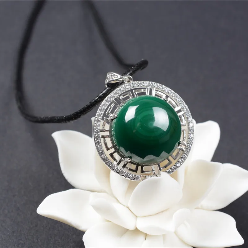Подвеска QIANXU из натурального малахита подвеска с зеленым нефритом|fine jewelry|jewelry