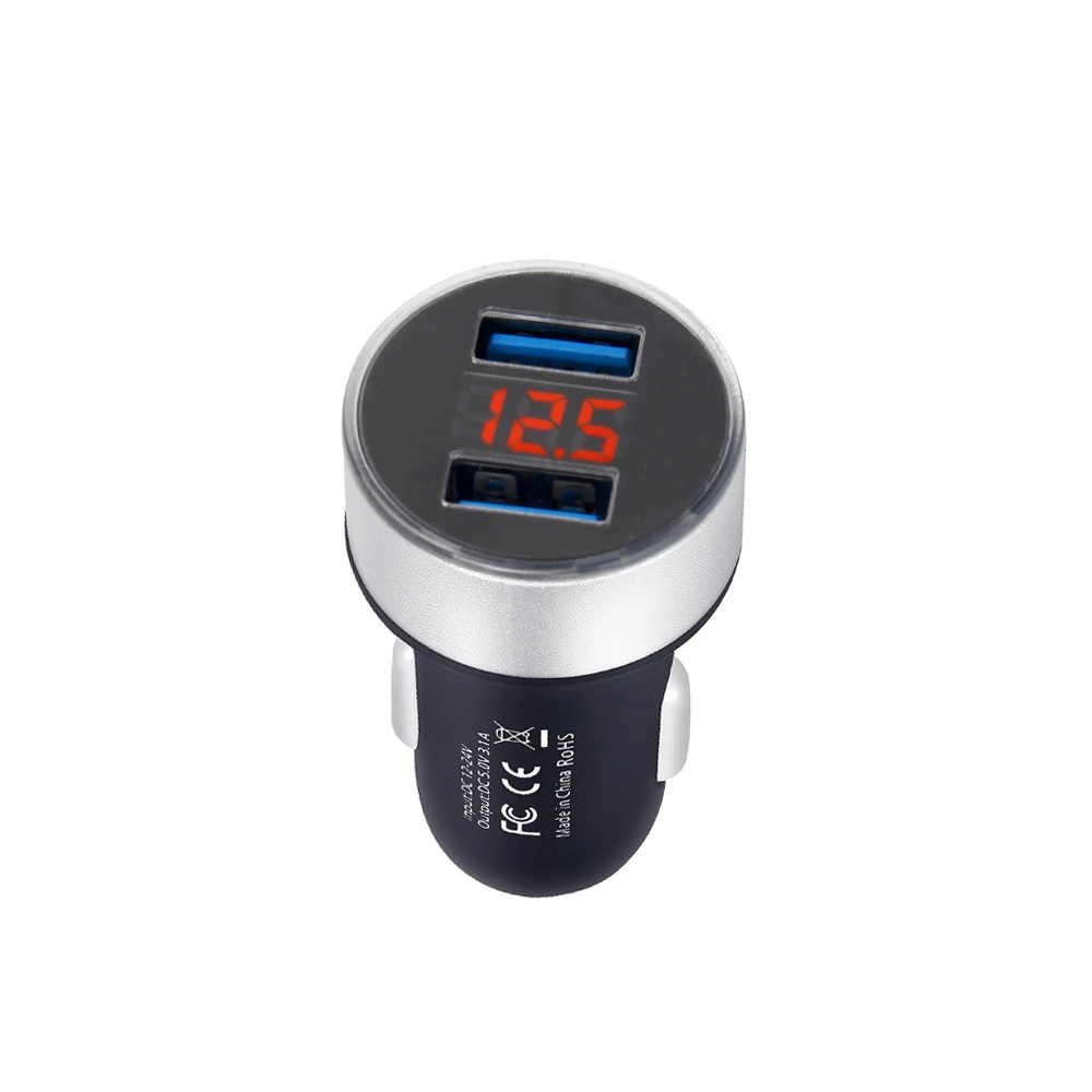 Двойной USB 12V 24V 3.1A мобильный телефон автомобиля Зарядное устройство адаптер