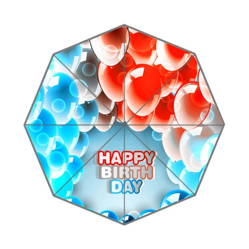 Мода зонтик специально красочный воздушный шар с днем рождения авто складной |