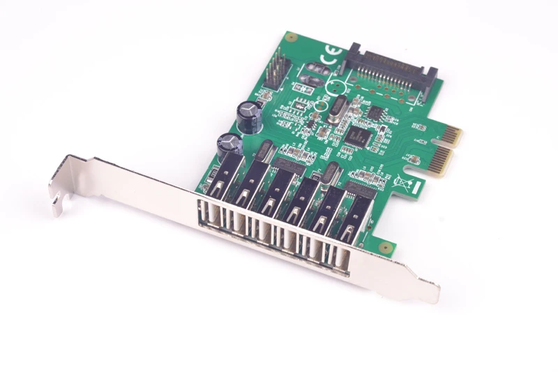 8 портовая карта USB 2 0 PCI Express X1 (6 внешних портов s и внутренних 9 контактных порта