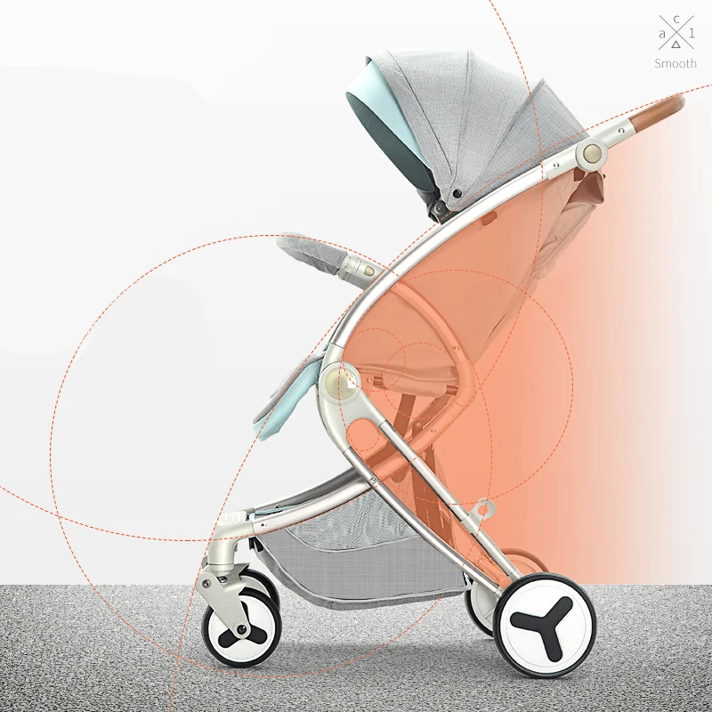 2020 зеленый розовый цвет свет высокий пейзаж детская коляска складной детский