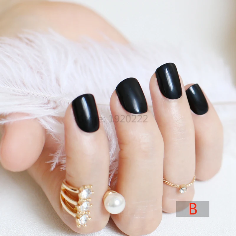 Модные красивые искусственные ногти ярких цветов короткий параграф 24 шт. чистый