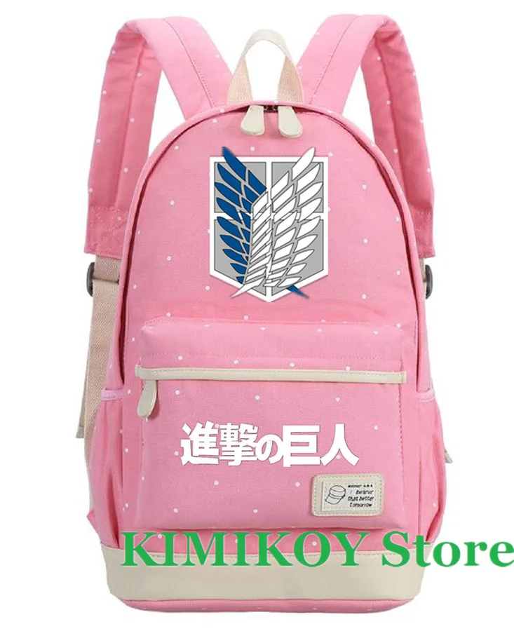 Kimikoy атака на Титанов Аниме Shingeki no Kyojin Косплэй рюкзак ноутбук школьная сумка