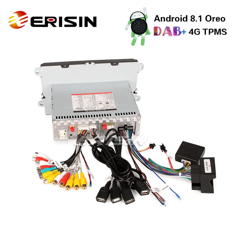 Erisin ES3991V 9 &quotAndroid 8 1 автомобильный gps навигатор 4G DAB + TPMS DVR для VW Golf MK5 Tiguan T5 Seat