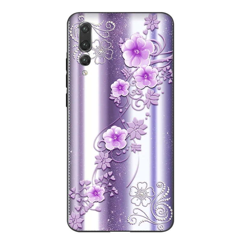 B8 Desxz силиконовый чехол для телефона Honor Note 10 6A 7A 7X8 8X 8C 9 Lite, чехол с кристаллами, стразы, цветы - Цвет: B8