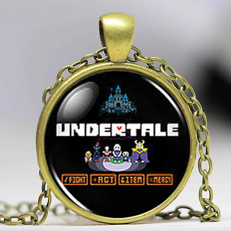 Undertale Меню Игры Геймер Игровая Ожерелье человек Мужские Ручной Работы Мода