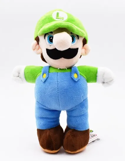10inchGreen Luigi Супер Братья Марио плюшевый Йоши Koopa Troopa с молотком Бумеранг Wario Waluigi Гумба гриб старый человек Toadette горячие игрушки детские - Цвет: 10inchGreen Luigi
