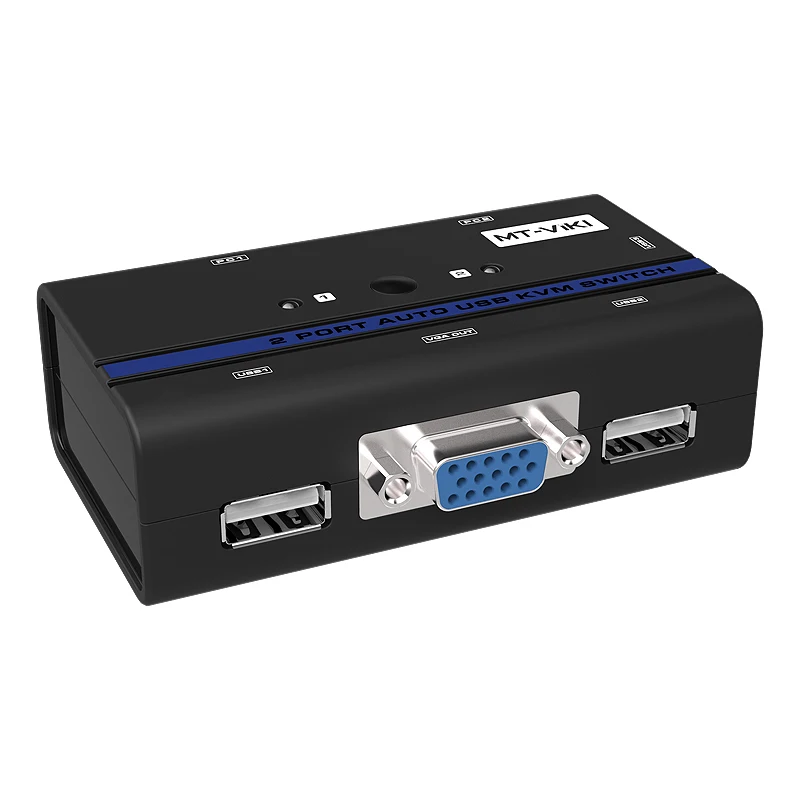 MT Вики 2 Порта VGA USB KVM Переключатель Клавиша Выбора Автоматического Сканирования