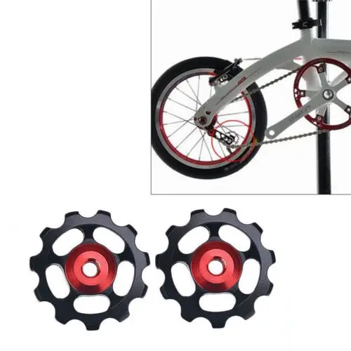 

Bicycle Rear Dial 11T Guide Wheel MTB Road Aluminum Alloy Rear Derailleur 11T Guide Cycling Ceramics/Metal Pulley Bearing Wheel