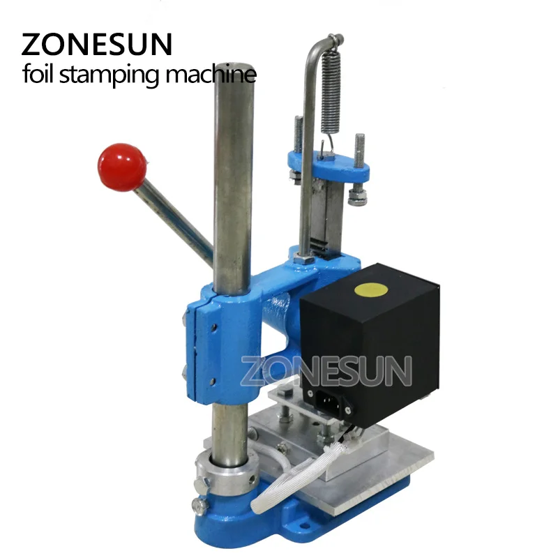 

ZONESUN 110V Manual Name Card Leather LOGO Paper Hot Foil Stamping Creasing Embossing Machine Heat Press Machine Punch Press