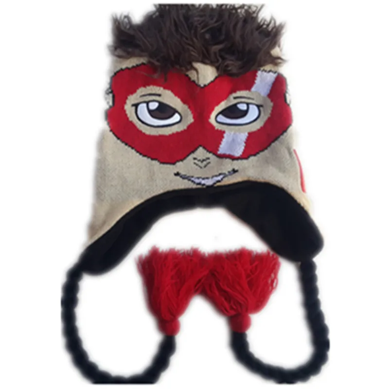 2017 новая зимняя детская шапка футбольная команда талисманы шапочки для детей