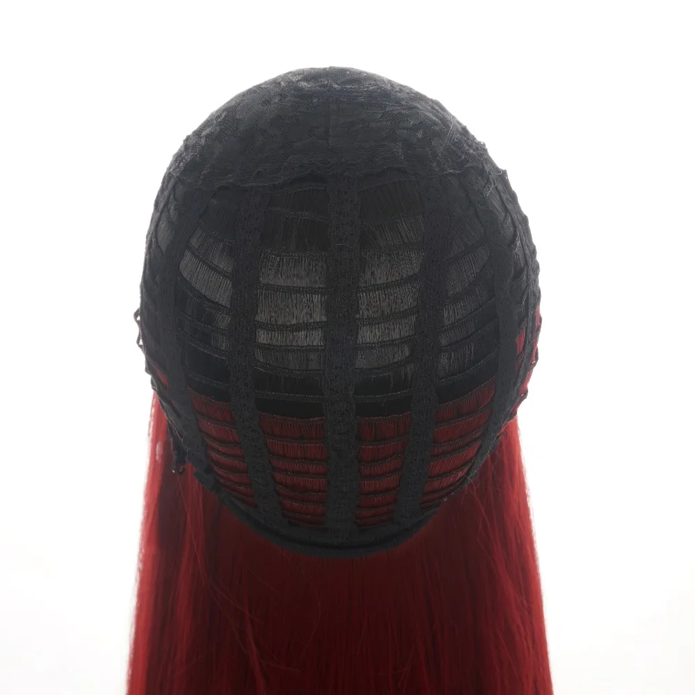 Синтетический парик для косплея супер длинный черный красный 150 см | Шиньоны и