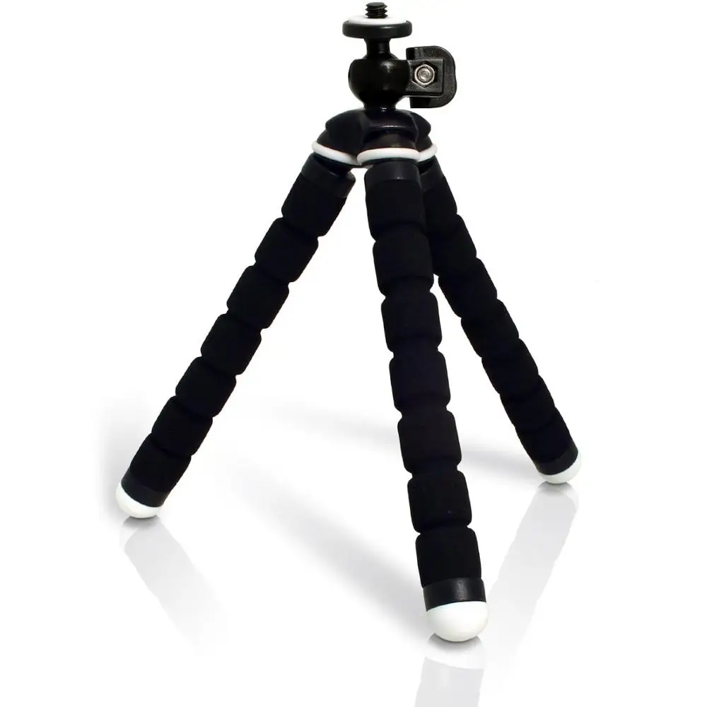 Black 1 Ascromy Мини Гибкий Gorillapod Осьминог штатив телефон камера держатель с Bluetooth пульт дистанционного управления для Iphone X 8 7 Plus samsung Xiaomi - Цвет: Black 1