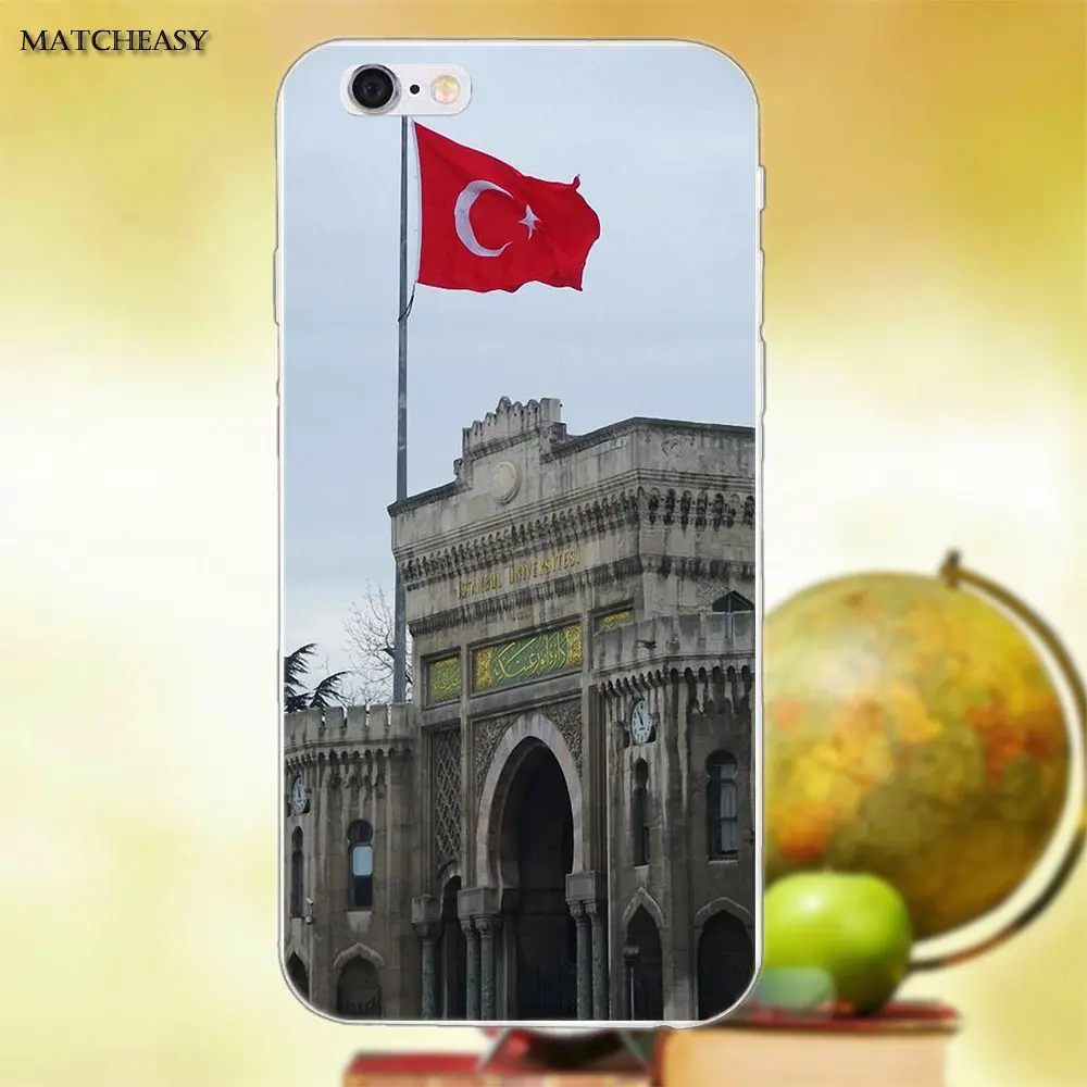 Мягкий силиконовый прозрачный чехол из ТПУ с турецким флагом для Apple iPhone X XS Max XR 4 4S