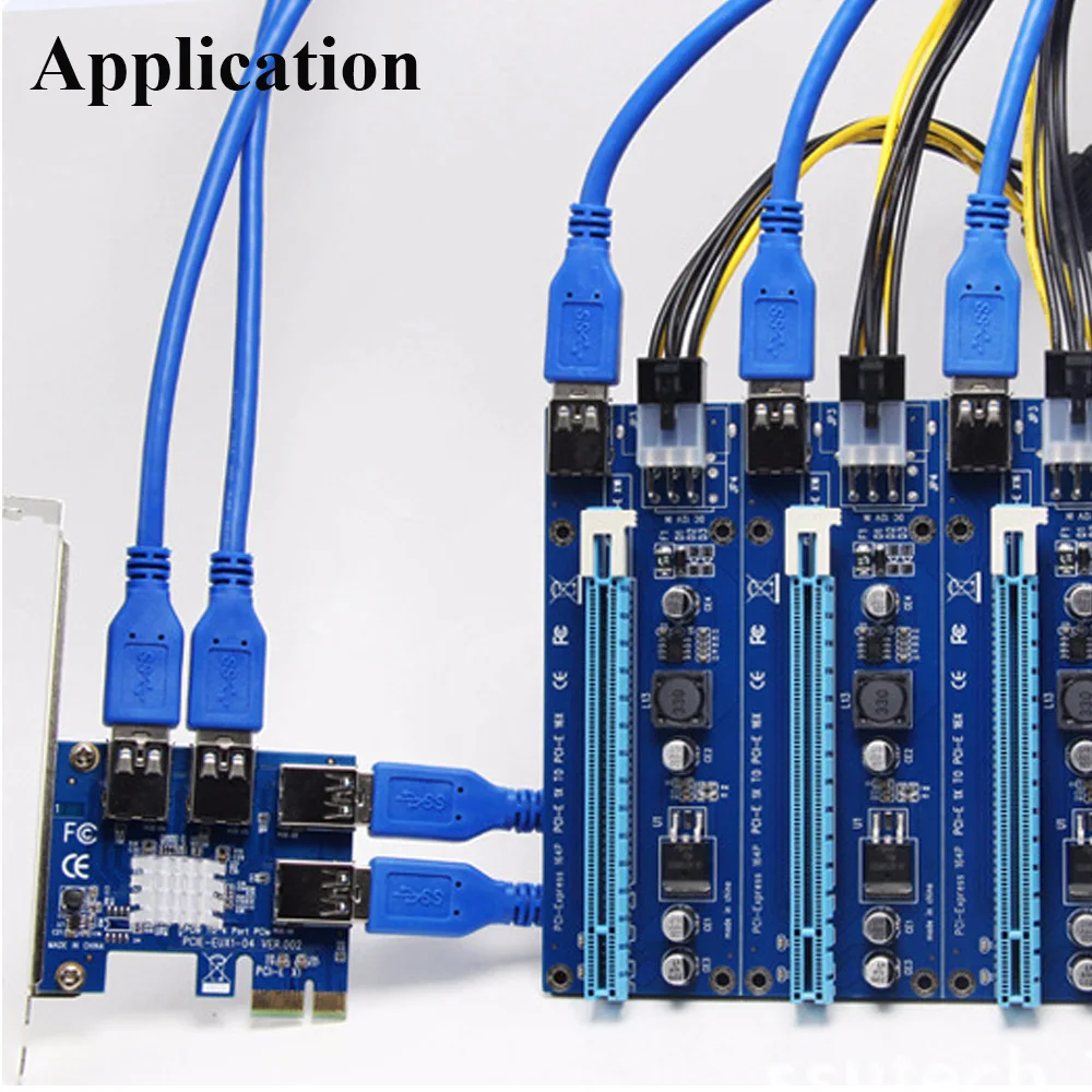 USB 3,0 PCI-E PCI Express 1-4 мультипликатор карты Express для DOS Linux Windows 7 8 10 1x до 16x расширитель Riser Card Adapter PCIE